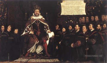 Henry VIII et les chirurgiens barbiers Renaissance Hans Holbein le Jeune Peinture à l'huile